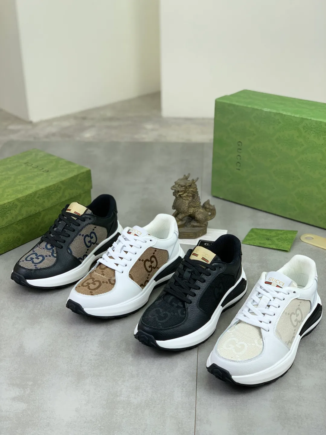 Men's shoes 💰P460💰【New model】🆘 The latest model from Gucci official website🎁Classic casual and fashionable men's shoes👟Best model💥The style is simple and elegant, exclusive for trendy men. Unique official website latest brand elements👑Gucci original decoration, fashionable and generous, the fabric is made of original soft calfskin➕Comfortable soft pigskin lining ✅Wear-resistant rubber outsole specified on the official website_Full of elasticity, the classic model taken at the counter 🎬Color: 3️⃣colors available😍Number of codes: 38-44 (45 46 customized)
